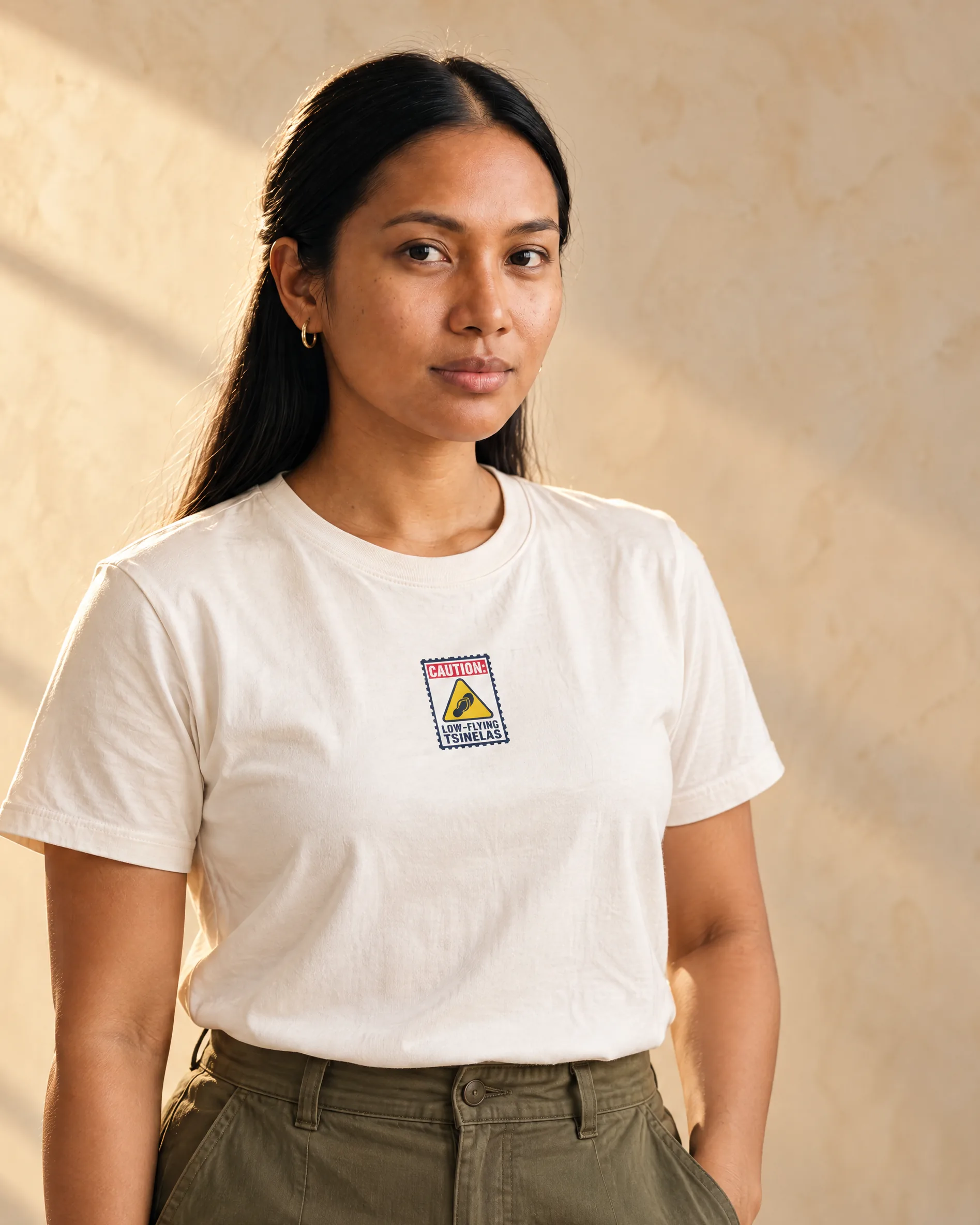 Caution: Low-flying Tsinelas (Organic Tee), Kapwa